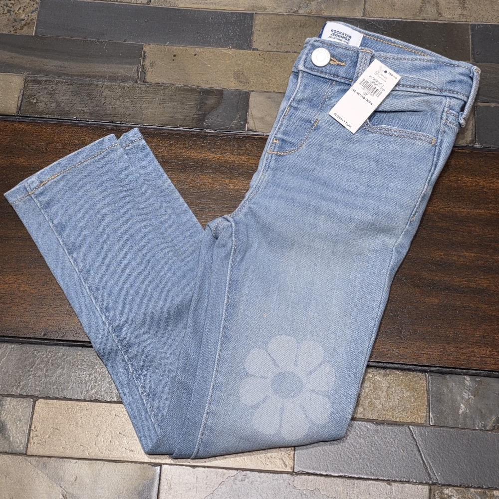 Old Navy Light Blue Jeans with Floral Accent